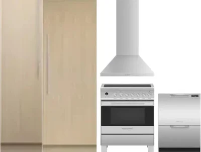 5 Piece Package Includes Refrigerator, Freezer, Range, Hood And Dishwasher